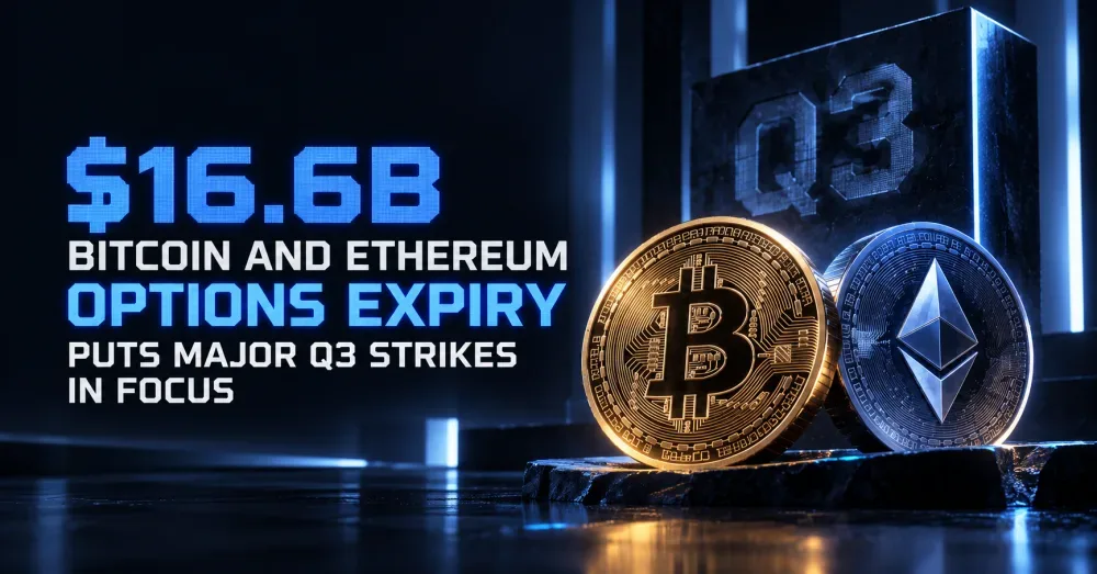 $16.6B Bitcoin and Ethereum Options Expiry Puts Major Q3 Strikes in Focus