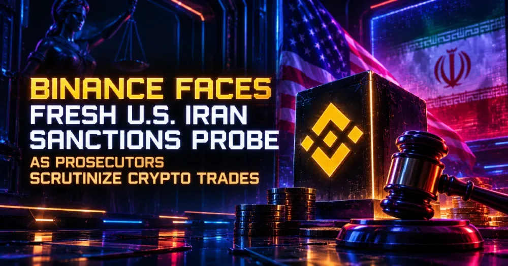 Binance Faces Fresh U.S. Iran Sanctions Probe as Prosecutors Scrutinize Crypto Trades