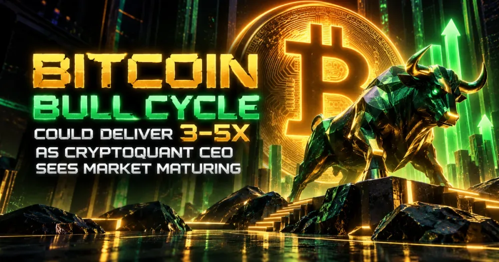 Bitcoin Bull Cycle Could Deliver 3–5x as CryptoQuant CEO Sees Market Maturing