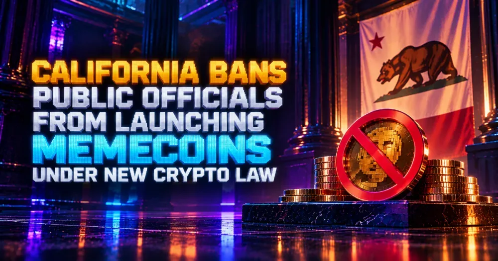California Bans Public Officials From Launching Memecoins Under New Crypto Law
