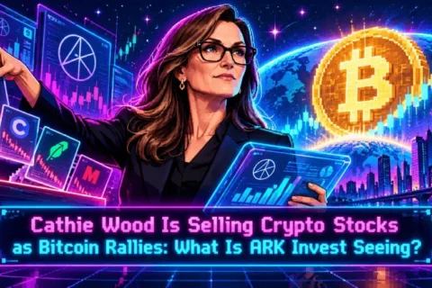 Cathie Wood Is Selling Crypto Stocks as Bitcoin Rallies: What Is ARK Invest Seeing?