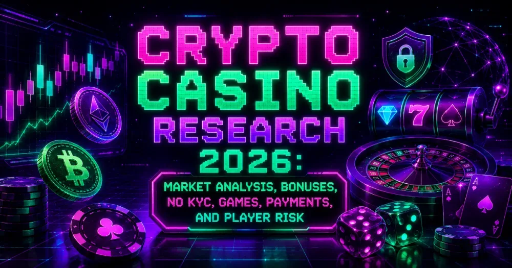 Crypto Casino Research 2026: Market Analysis, Bonuses, No KYC, Games, Payments, and Player Risk