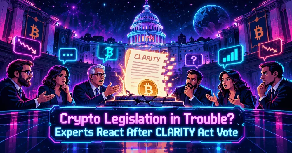 Crypto Legislation in Trouble? Experts React After CLARITY Act Vote