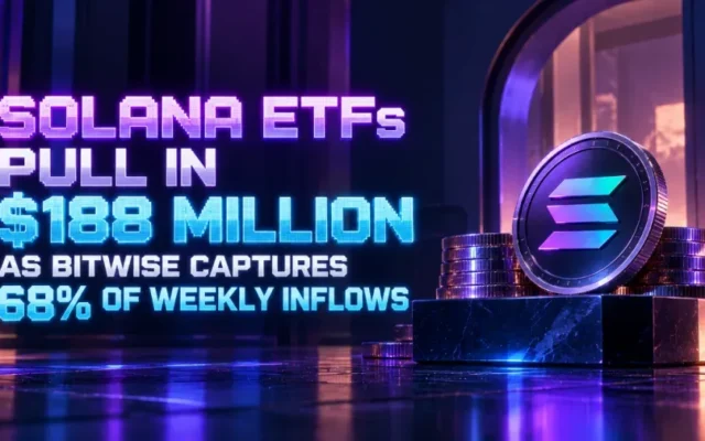 Solana ETFs Pull In $188 Million as Bitwise Captures 68% of Weekly Inflows
