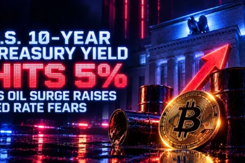 U.S. 10-Year Treasury Yield Hits 5% as Oil Surge Raises Fed Rate Fears