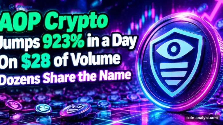 AOP Crypto Jumps 923% on $28 of Volume With No Website or Team