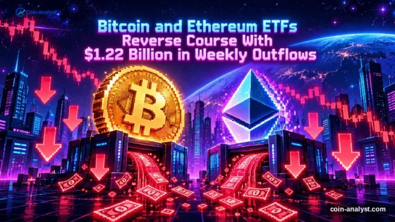 Bitcoin and Ethereum ETFs Reverse Course With $1.22 Billion in Weekly Outflows
