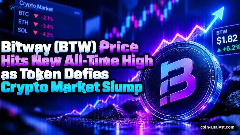 Bitway (BTW) Price Hits New All-Time High as Token Defies Crypto Market Slump