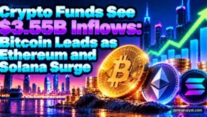 Crypto Funds See $3.55B Inflows: Bitcoin Leads as Ethereum and Solana Surge