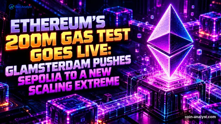 Ethereum’s 200M Gas Test Goes Live: Glamsterdam Pushes Sepolia to a New Scaling Extreme