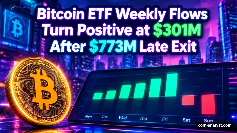 How Bitcoin ETF Weekly Flows Kept $301M After Two Days of Outflows