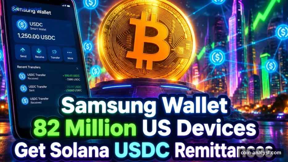 Samsung Wallet Puts Solana USDC Remittances on 82 Million US Phones