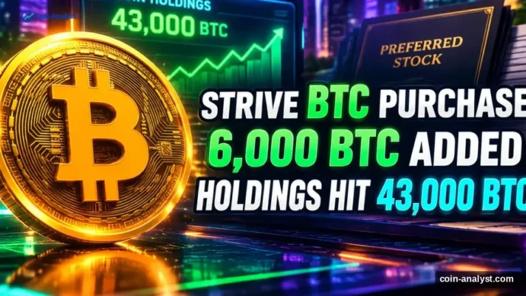 Strive’s Bitcoin Treasury Reaches 43,000 BTC After $511 Million Buy