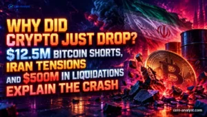Why Did Crypto Just Drop? $12.5M Bitcoin Shorts, Iran Tensions and $500M in Liquidations Explain the Crash