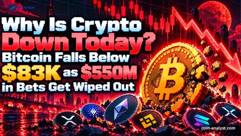 Why Is Crypto Down Today? Bitcoin Falls Below $83K as $550M in Bets Get Wiped Out